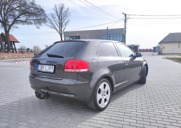 Audi A3 cena 20400 przebieg: 254422, rok produkcji 2008 z Gdańsk małe 154